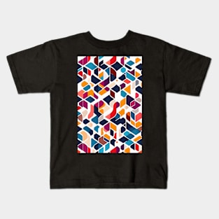 Stunning geometric Goyard Pattern Kids T-Shirt